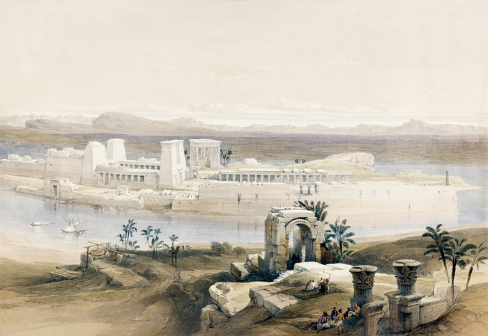 General view of the Island of Philae on banner 1 LI (no trans)
