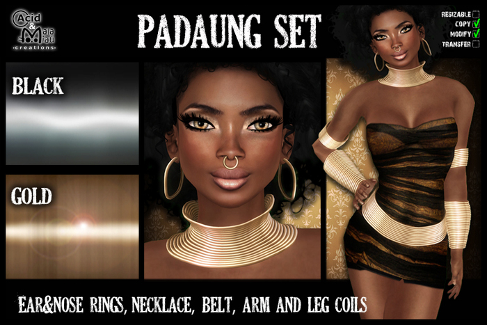 .:A&M:. Padaung Set -  Gold Metal