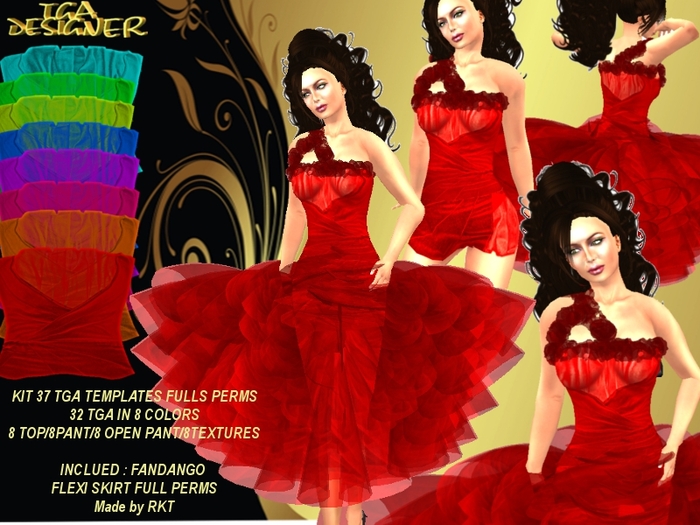 KIT 37 TGA TEMPLATE FULL PERMS + FLEXI SKIRTS