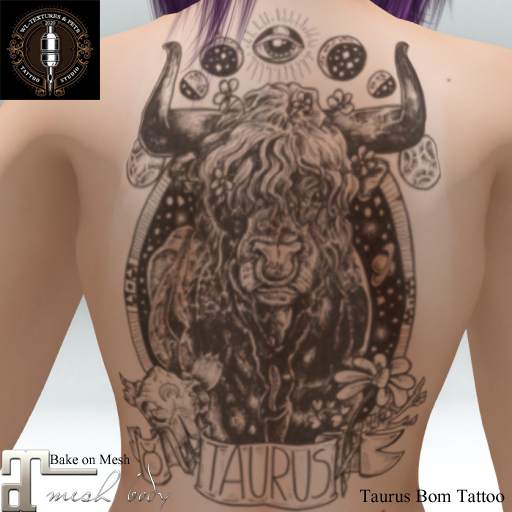 WL-Full Moon Taurus Bom Tattoo-Maitreya