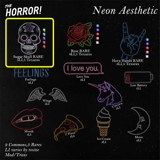 The Horror!~ Neon Aesthetic - Sugar Skull RARE
