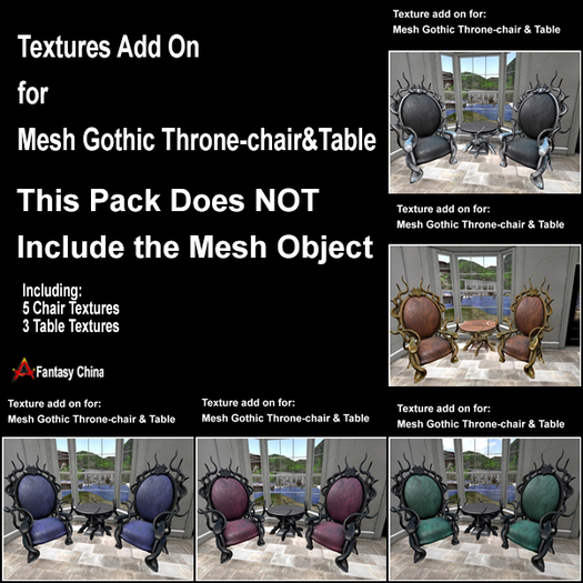 FC- FP Texture ADDON Gothic chair&Table B
