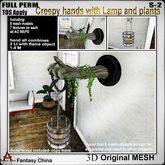 halloween, Full Perm,Creepy hands with Lamp & plants s-2 
