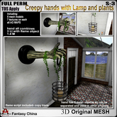 Full Perm Mesh Creepy hands with Lamp & plants s-3 