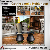 Full Perm Gothic candle Holder