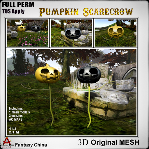 FC- FP Mesh Pumpkin Scarecrow