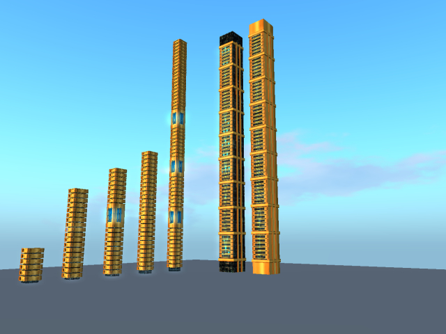 Set of sci-fi decorative columns - FULL PERM