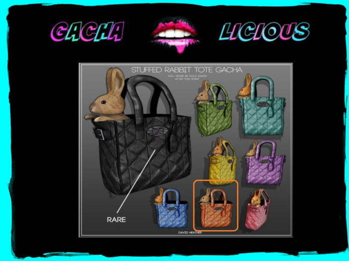 -David Heather-Stuffed Rabbit Tote/Yellow