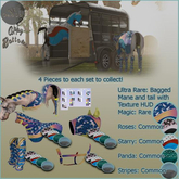 Show Travel Set/ Friesian/ Roses Boots.C. VOUCHER