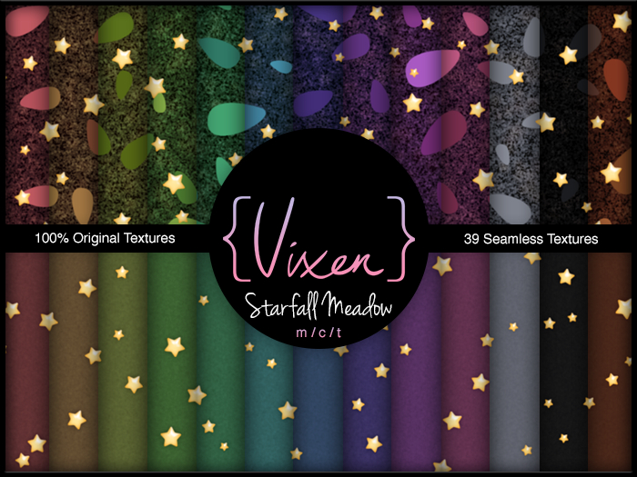 Star Fall Texture Second Life Marketplace - {Vixen} - Starfall Meadow - { 39 Seamless ...