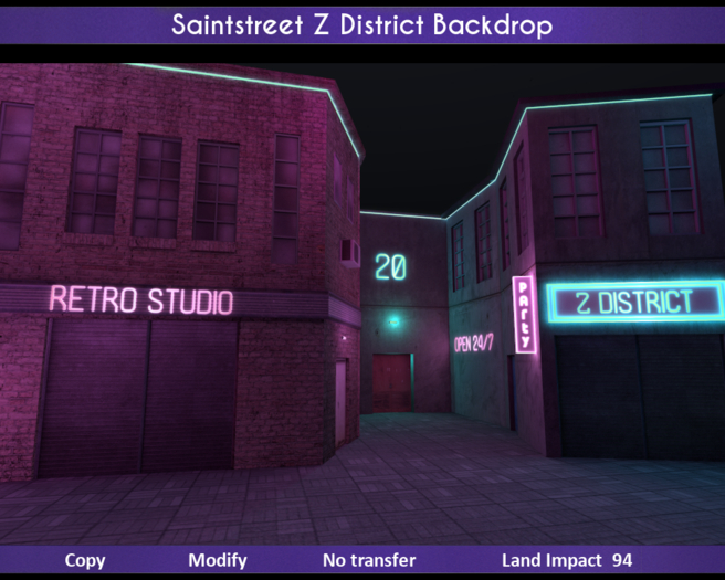 Saintstreet Z District Backdrop (Wear me/Add Unpack)
