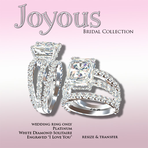 Exquisite Joyous Wedding Ring Platinum Box