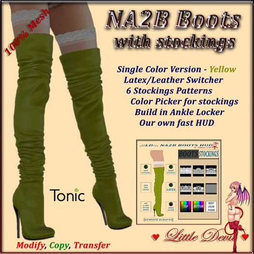 .::LD::. NA2B BOOTS (YELLOW TONIC BODY)