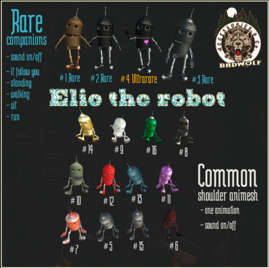 Badwolf -#2 Elio Companion (Black) RARE