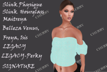 Cherry-Blouse turquoise