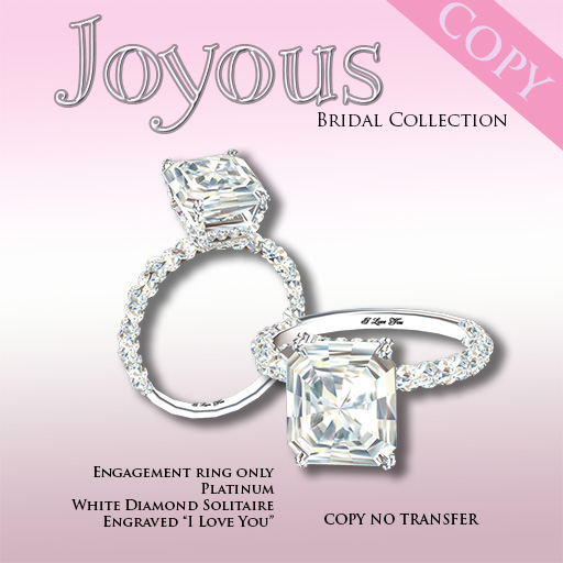 Exquisite Joyous Engagement Ring Platinum COPY Box