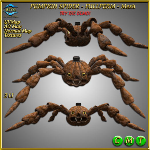 PUMPKIN SPIDER - MESH - FULLPERM