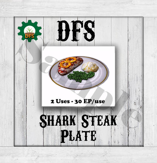 THF WHITE DFS Shark Steak Plate