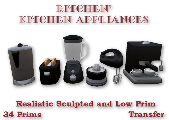Bitchen' Kitchen Appliances  Black