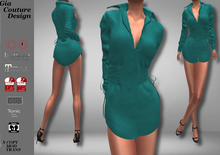 "GCD" Taylor Long Shirt Turquoise