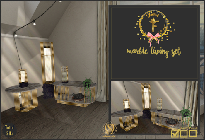 FAMOUS_Marble&Gold Living (ADD ME)
