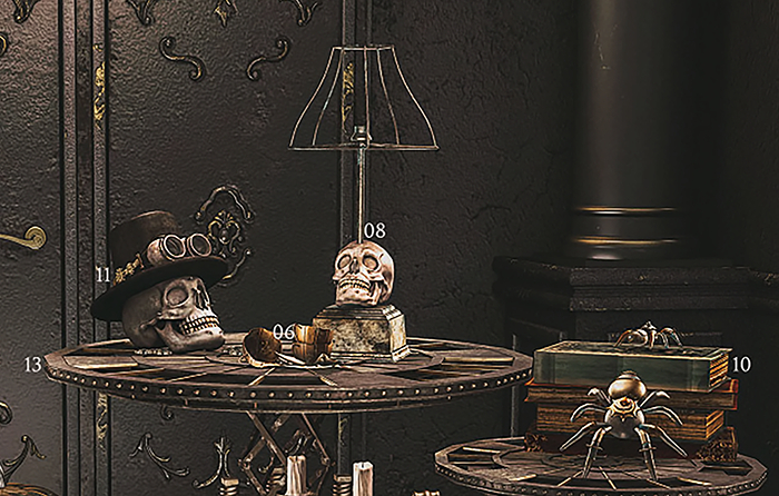10 -DaD- Spooktacular Steampunk- Spiders with book  m/t box