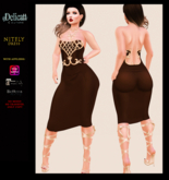 #GIFT#Delicatt Couture -Nitely dress -  BROWN