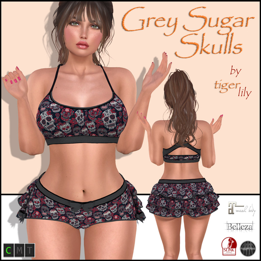 Tigerlily Designs: Grey Sugar Skulls