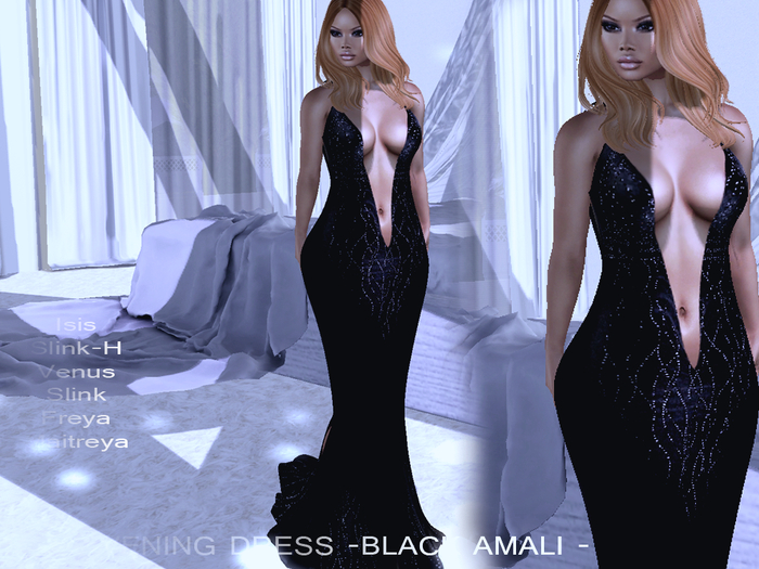 0181 **ABSEN** EVENING DRESS -BLACK  AMALI - 