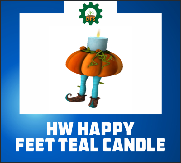 DFS HW HAPPY FEET TEAL CANDLE (texture)