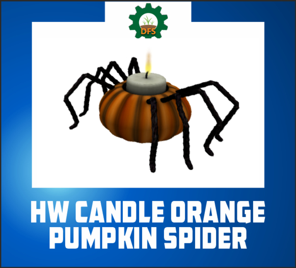 DFS HW CANDLE ORANGE PUMPKIN SPIDER (texture)
