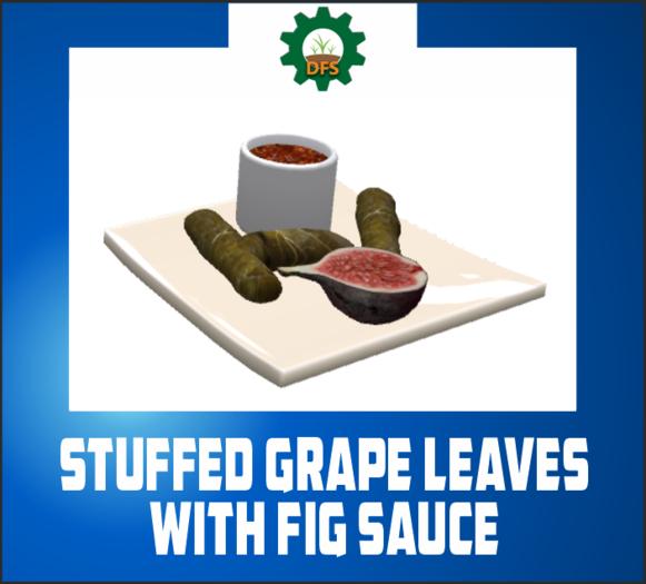 DFS STUFFED GRAPE LEAVES WITH FIG SAUCE (texture)