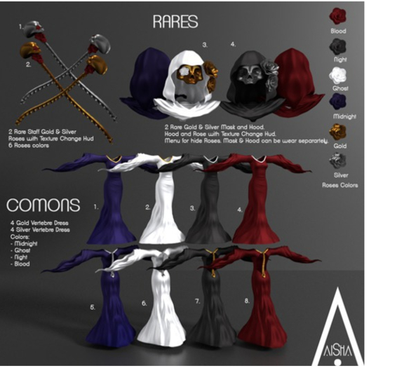 .AiSha. Le Mort Dress S Silver Midnight