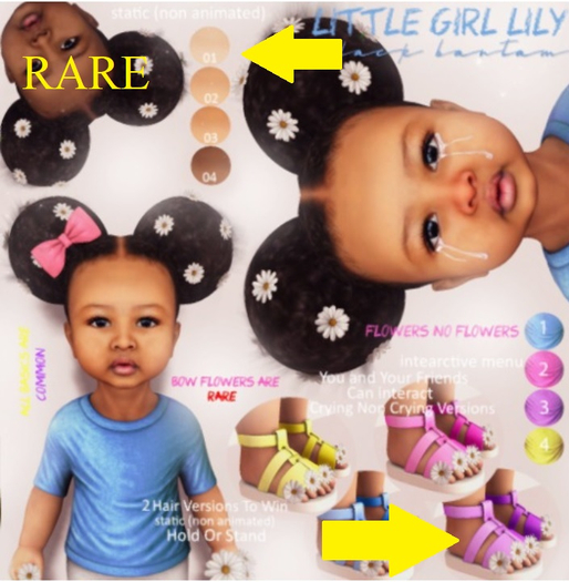 [BB] Little Lily Bow 3 Tone 01 RARE