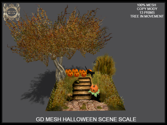 GD MESH HALLOWEEN SCENE SCALE
