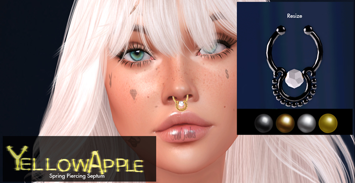 Yellow Apple - Spring Piercing Septum