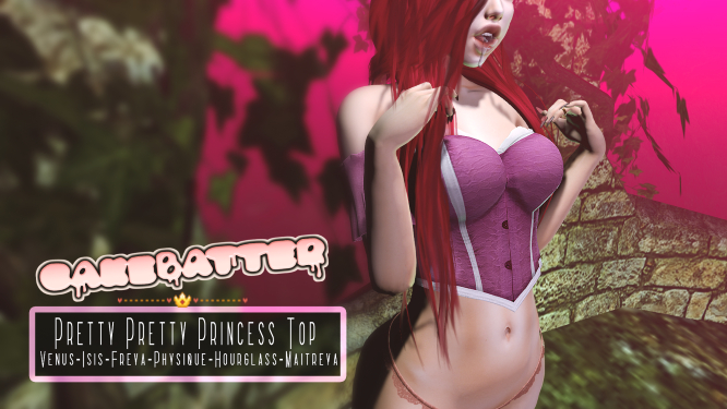 cakebatter / princess shoulder top / pastry -boxed-