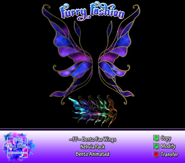 ~FF~ Bento Fae Wings Nebula Unpacker