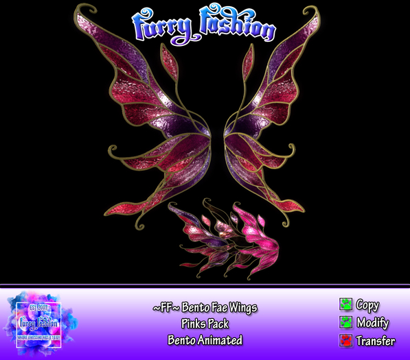 ~FF~ Bento Fae Wings Pinks Unpacker