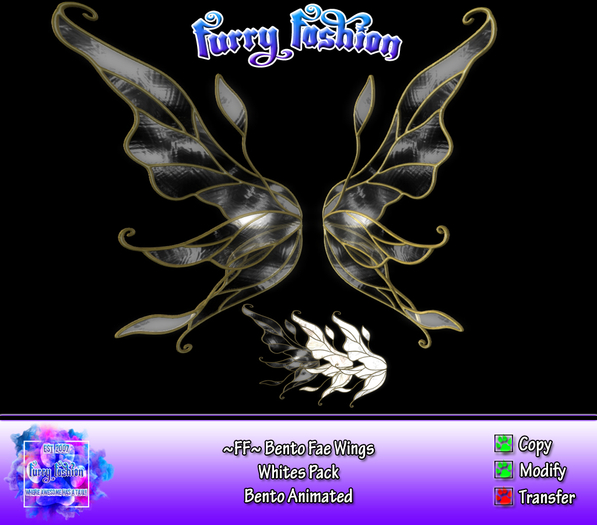 ~FF~ Bento Fae Wings Whites Unpacker