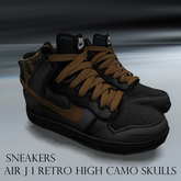 Air J 1 High Camo Skulls Sneakers