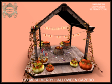 GD MESH MERRY HALLOWEEN GAZEBO