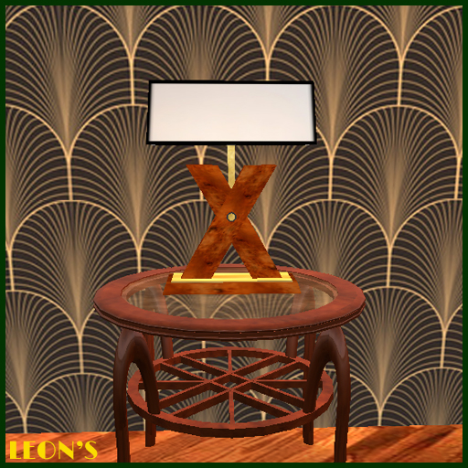 Art Deco Table Lamp "X" with Reflector - RESIZE COPY