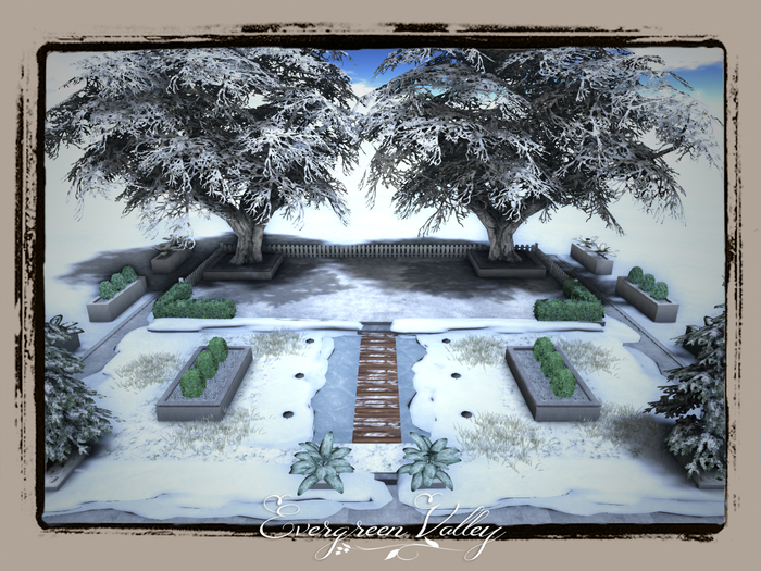 Modern Zen Winter Garden