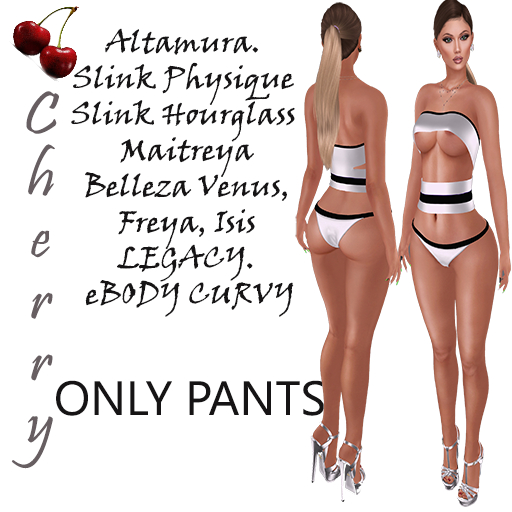Cherry/  WHITE  Pants