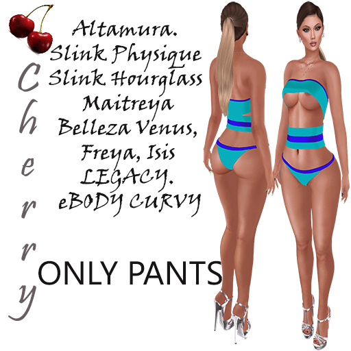 Cherry/ BLUE  -Pants