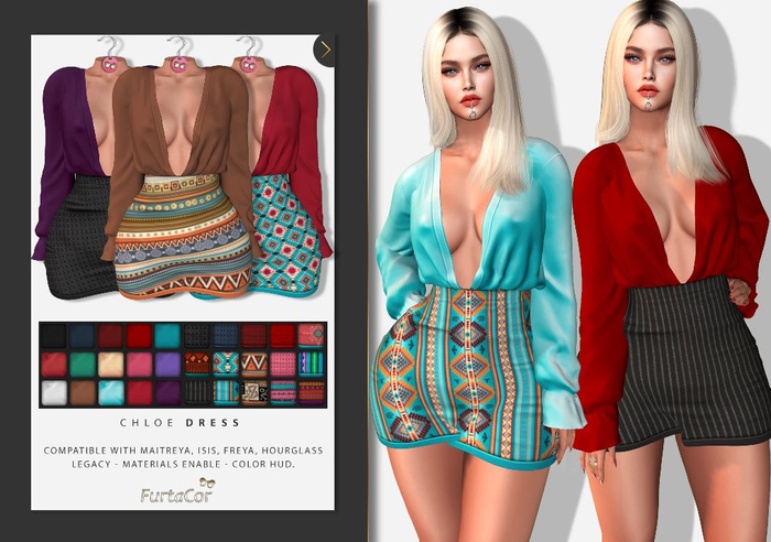 :::FurtaCor Female:::Chloe Dress