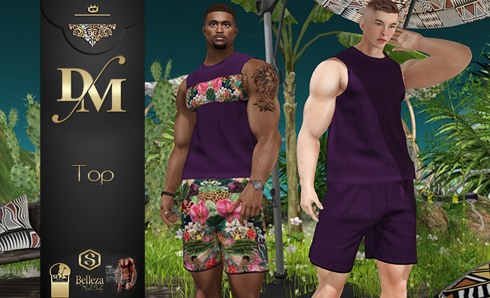 ~DM~ EWANDO Men's Top PURPLE