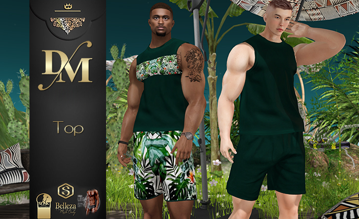 ~DM~ EWANDO Men's Top GREEN