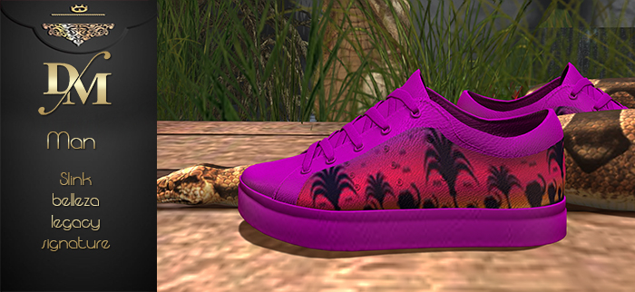 ~DM~ EWANDO  Mens Sneakers FUCHSIA